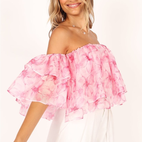 NEW! Petal & Pup DEEDI OFF SHOULDER TOP - PINK - Picture 2 of 4